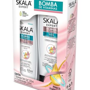 KIT SHAMPOO 325 ML + ACONDICIONADOR 325 ML. S.O.S BOMBA DE VITAMINAS